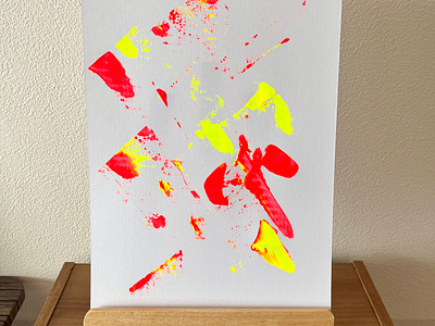 Yellow.red abstract art contemporary design illustration minimal