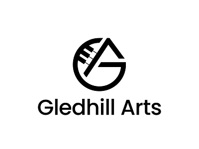 Gledhill Arts Logo art arts branding ga gledhill graphic design initials keys logo logo design piano