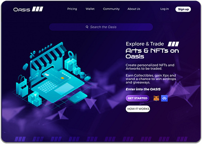 NFT Web Landing Page ui