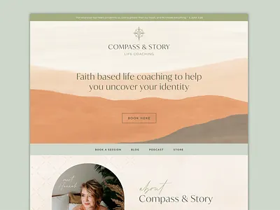Compass & Story Website design branding illustration logo web design