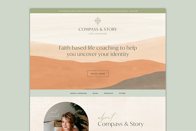 Compass & Story Website design branding illustration logo web design
