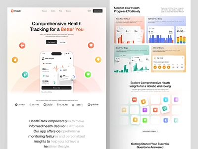Heladt - Health Tracking Website blood fitness fullcolor fun gym health running sleep step telemedicine tracker website workout