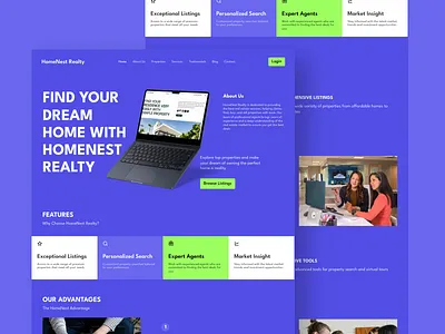 HomeNest Realty concept design dreamhome home homebuying homeselling inspiration modern property propertylistings real estate realestateagent realestatedesign simple sweet home ui ux virtual tour