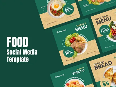 Culinary Food Social Media Feed branding business creative culinary design display feed food graphic design instagram socialmedia template
