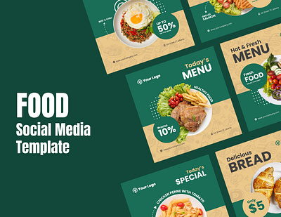 Culinary Food Social Media Feed branding business creative culinary design display feed food graphic design instagram socialmedia template