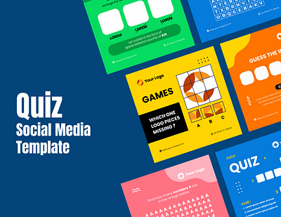 Quiz Templates for Social Media branding business creative design display feed graphic design instagram puzzle quiz socialmedia template vector