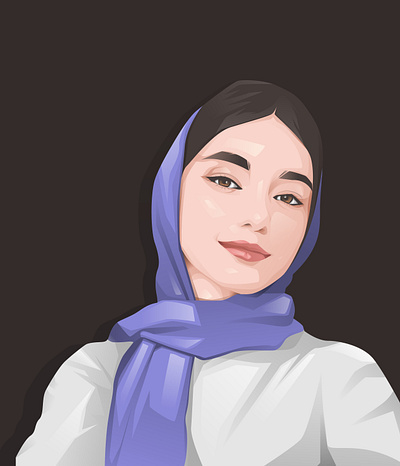 Portrait illustration 2d adobeillustrator graphic design hijab hijabfashion illustration vector vectorillustration