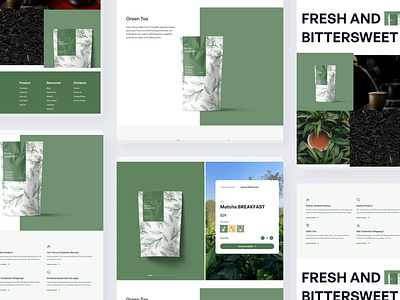 Detail Product - NTea branding cans design drink fooddrink graphic design landing page matcha tea ui ux website