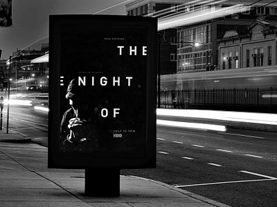 The Night Of ad advertisement black and white poster print television ad typographic