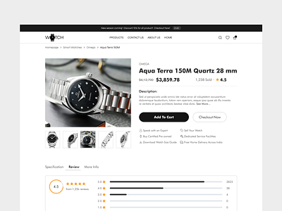 Watch - Product Detail Page design product detail product detail page ui watch detail page