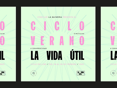 Summer Screenings colorful design editorial flyer movies screenings summer typography