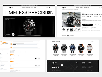 Watch - Landing Page Concept design e commerce platform e commerce watch landing page luxury ui watch landing page design watch website website