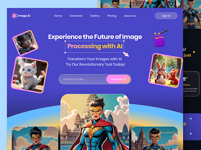 Image.Ai - Artificial Intelligence Website ai ai image ai tool artificial intelligence chat deep learning home page image image generator landing page machine learning saas technology ui ui ux ui design web web ai web design website