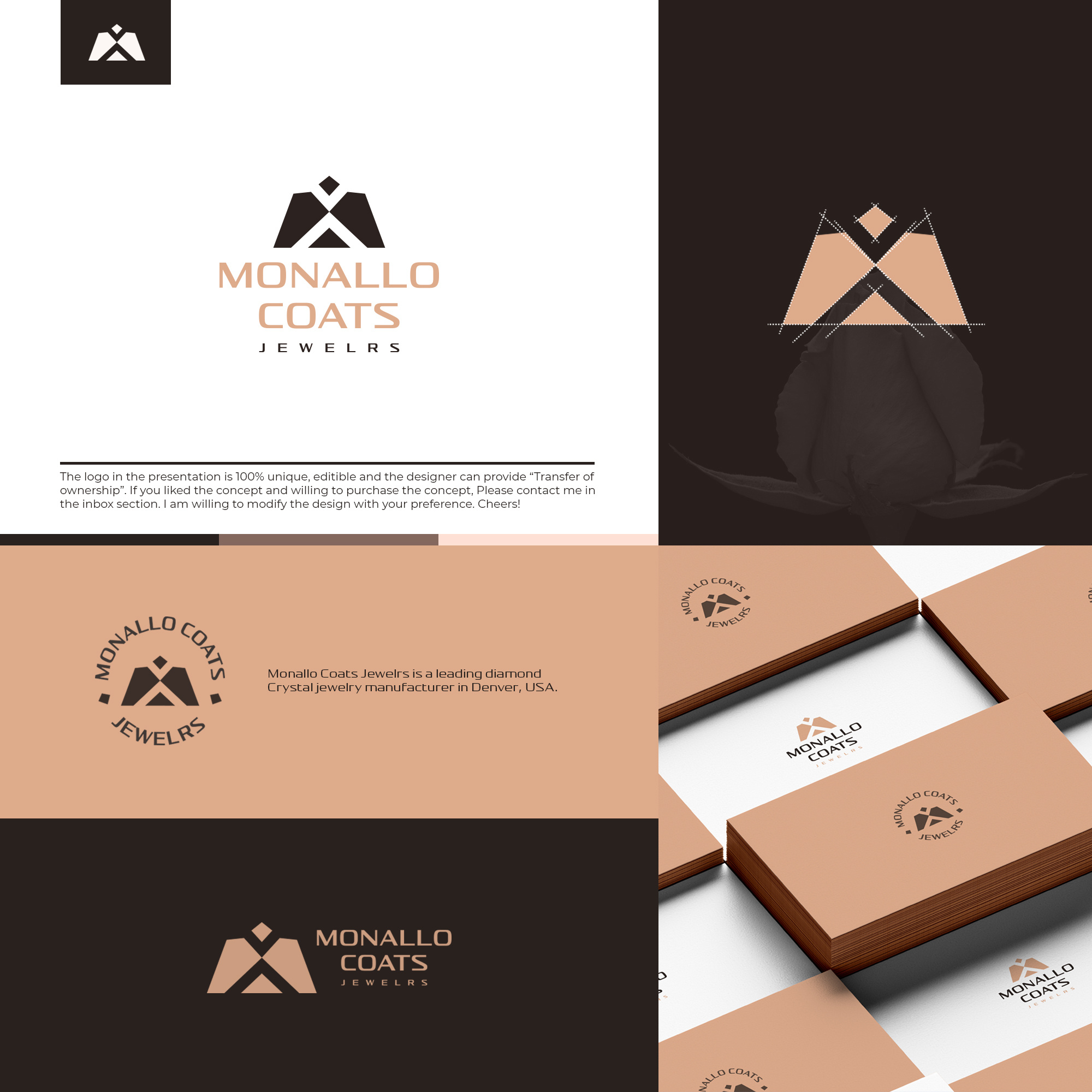 Abstract logo design for a jewelry brand abstract logo branding crystal crystal logo jewelry jewelry logo logo logo design logo usage guideline luxury luxury logo m m letter m logo m monogram minimal logo minimalist logo modern logo monogram monogram logo