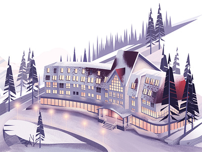 The Illustrations For The Hotel In Siberia art branding hotel illustration web