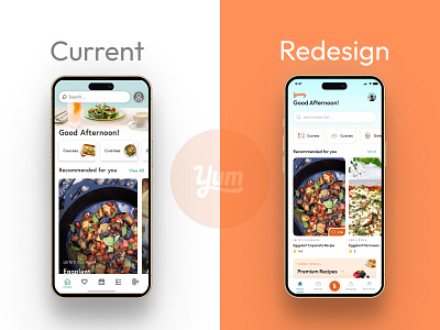 Yummly - Home Page redesign clean home page minimal mobile app recipe mobile app redesign redesign concept redesign home page reinvent rethink yummly
