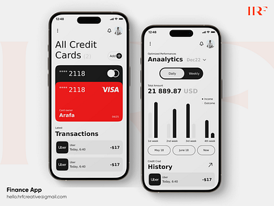 Finance Management App bank app banking chart finance financeapp financialapp fintech income investment ios app minimalist mobile app online banking payment stocks trading transaction uidesign wallet