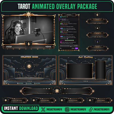 Tarot Cards Stream Overlay Package banner