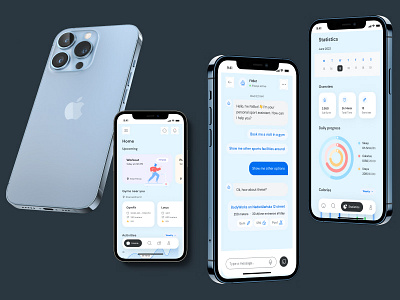 GYM Chatbot UI Kit ai design animation app chtbot creative ai design design figma figma ai apps figma app figma chatbot figma gym kit figma kit figma mobile apps gym ai app gym chatbot gym design gym mobile app gym ui modern mobile ui ui