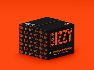 Bizzy Box bold branding coffee logo packaging shipper shipping type vector