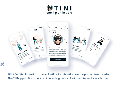 TINI (Anti Penipuan) - Fraud Reporting App fraudapp mobileapps uidesign uxdesign