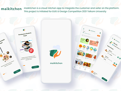 Maikitchen - Cloud Kitchen App cloudkitchen food mobileapps telkomuniversity uidesign uxdesign