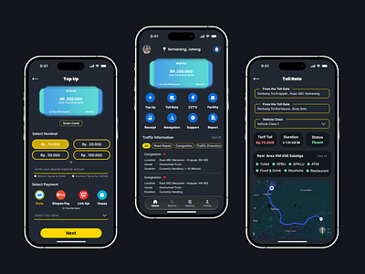 Toll Road Management Mobile App. appdesign mobileapp mobileappdesign mobileinterface paymentsystem smarttoll tollroadapp trafficmanagement uiinspiration userinterface userinterfacedesign uxinspiration