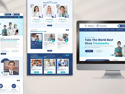 Hospital Landing Page Design. branding freelancing graphic design hospital medical ui uiux website