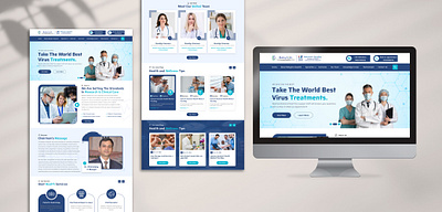 Hospital Landing Page Design. branding freelancing graphic design hospital medical ui uiux website