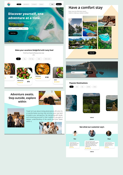 Travel Landing Page ui