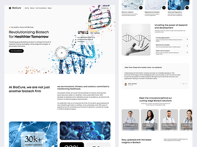 Biocure: Biotechnology website biotech biotechnology design design concept landing page design motion graphics trending website ui ux ui website website design