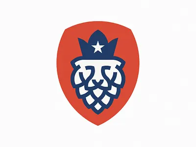 Czech/Texan Brewery Logo bear brewer brewery crown czech hop hops king lion texas