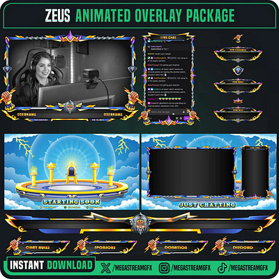 Deity Stream Overlay Package deity alert