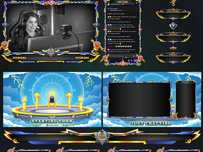 Deity Stream Overlay Package deity alert