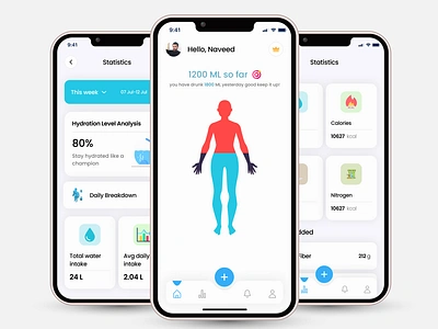 Drinking water ux ui mobile app design applications drinking water mobile app graphic design ui ux web