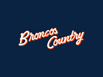 Broncos Country Script broncos colorado denver football handlettering logotype nfl script
