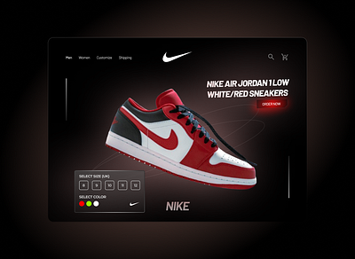 Nike Landing Page Concept branding design graphic design landing page nike nike landing page product design product page typography ui ux