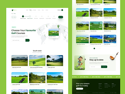 Golf Courses Plan Landing Page - Swing courses design e course landing page online courses online game physical plan pricing saas sporting product sports ui user interface ux website