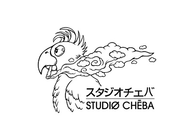 Studio Chēba - Flip Bootleg bootleg cannabis cheba chebahut freelance ghibli illustration logo mascot merch parrot smoke studioghibli vector