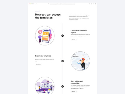 How It Works aestheticdesign cleandesign how it works illustration illustrativeelements illustrativeicons minimalisticdesign productshowcase serviceshowcase ui uidesigner uiux usercentricdesign ux uxdesigner