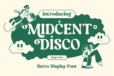 Midcent Disco Retro 60s 70s black bold cooper disco display font headlines invitation logo midcentury poster retro title vintage