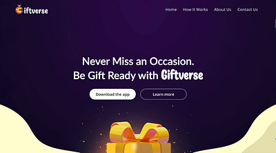 Gifting website design - Scroll triggered animation app design gift illustration landingpage ui uiuxdesign uxdesign website websitedesign