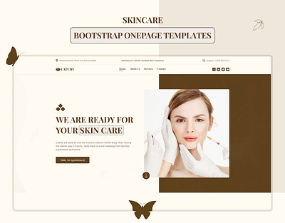 Catchy Free Bootstrap OnePage Templates for Skincare Service bootstrap bootstrap template catchy css3 d2c design designtocodes free html template medical website template one page personal portfolio skin care template skincare business