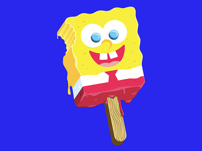 Spongebob Meltz ice cream illustration illustrator meltz nickelodeon spongebob the creative pain vector