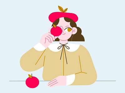 Some apples? apples character character design character illustration fruit girl illustration minimal procreate