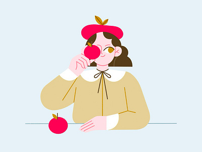 Some apples? apples character character design character illustration fruit girl illustration minimal procreate