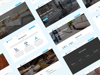 Website Design of Hydro Steam Northwest clean cleaning design home hydro landingpage minimal page site uiux web websdesign website