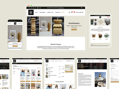 Aja Dynasty Ecommerce Website - Redesign art contemporary culture dynasty landingpage luxury nepal redesign traditional uiux website