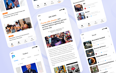 Innovative News App Design 2024 article dribbble easy to use interface mobile app mobileapp mobileappui newsapp popular research uiux uxdesign