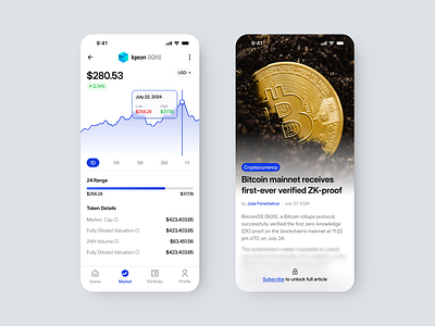 Crypto Wallet Mobile App bitcoin blockchain crypto crypto mobile app crypto wallet cryptocurrency ethereum figma mobile app ui user interface wallet wallet app web3